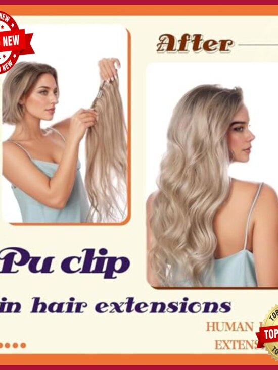 18 Inch Human Hair Clip-In Extensions 120g 8 Piece Set Heat-Style Friendly main image 6